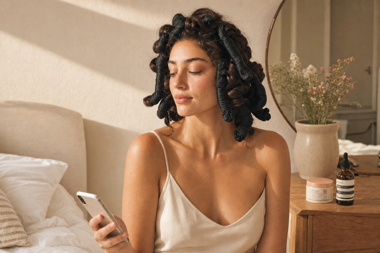 Silk Heatless Curling Set - Salon Curls Overnight, Zero Heat Damage